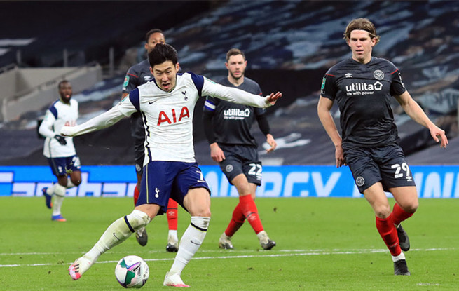  孙兴慜传射建功托特纳姆热刺击败布伦特福德  